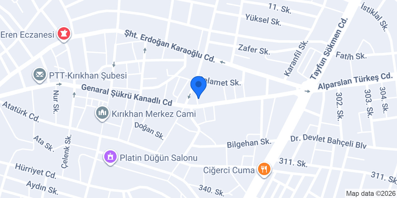 Poyraz Rent A Car konumu