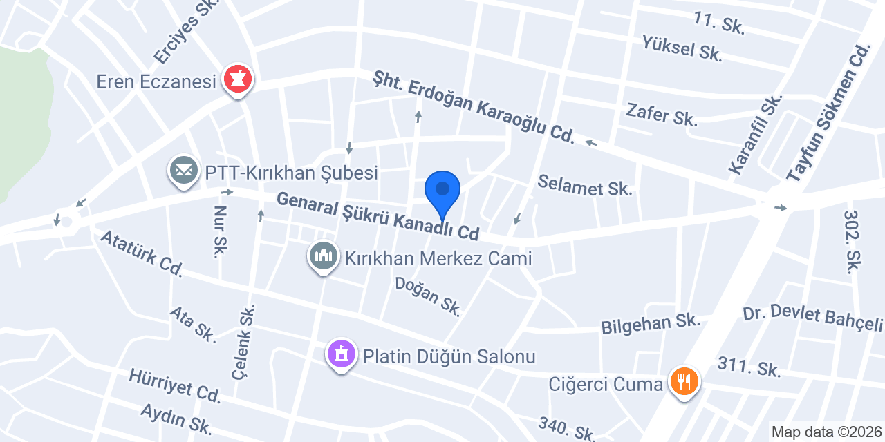 TAKSİ KIRKAN konumu