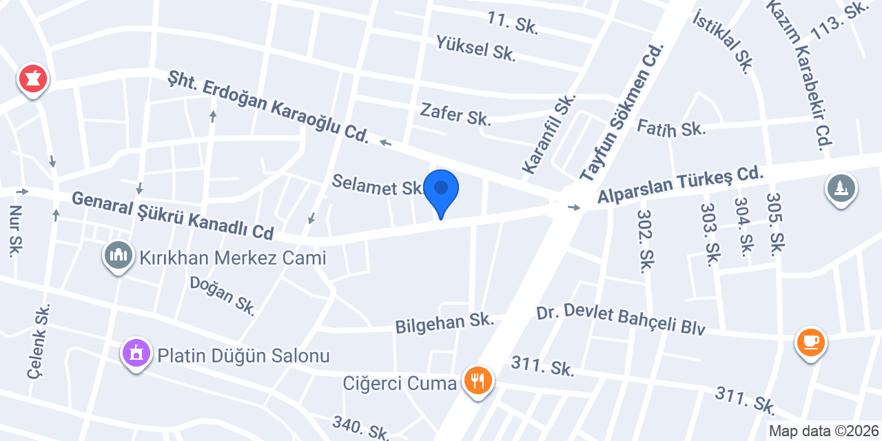 Şanverdi Restaurant konumu