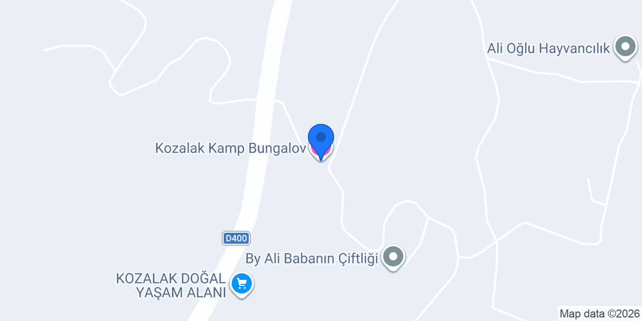 Kozalak Kamp Bungalov konumu
