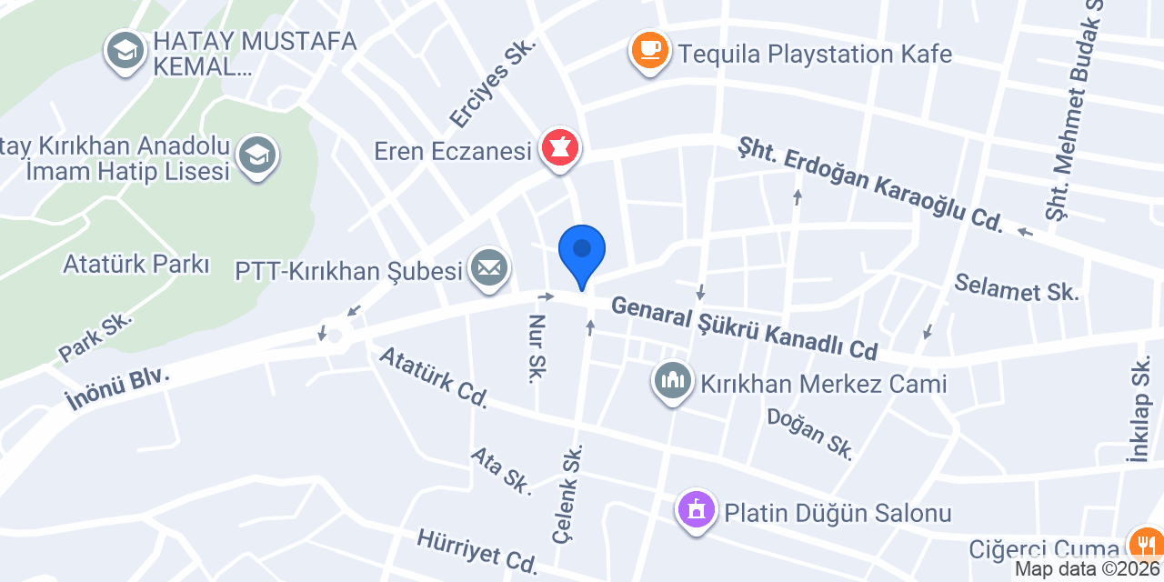 Kırıkhan Taksi konumu