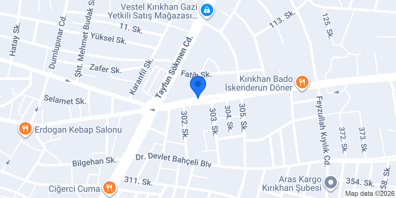 Can Döner Kırıkhan konumu