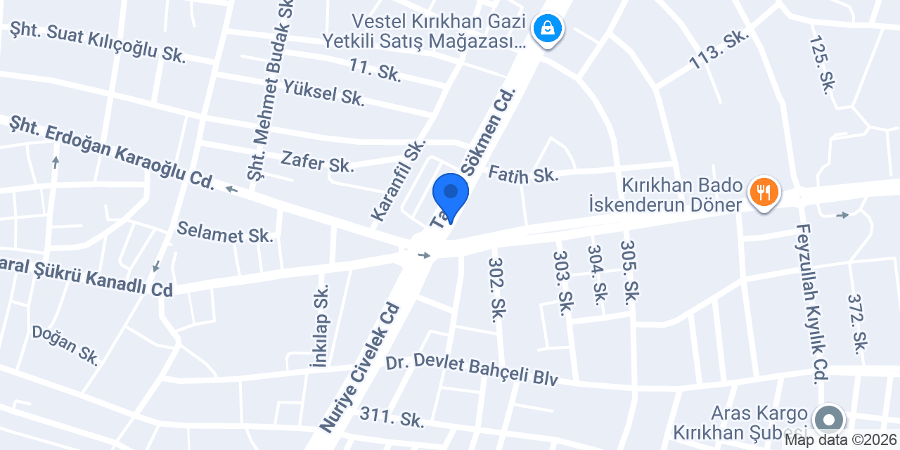 Kırıkhan Usta Döner konumu