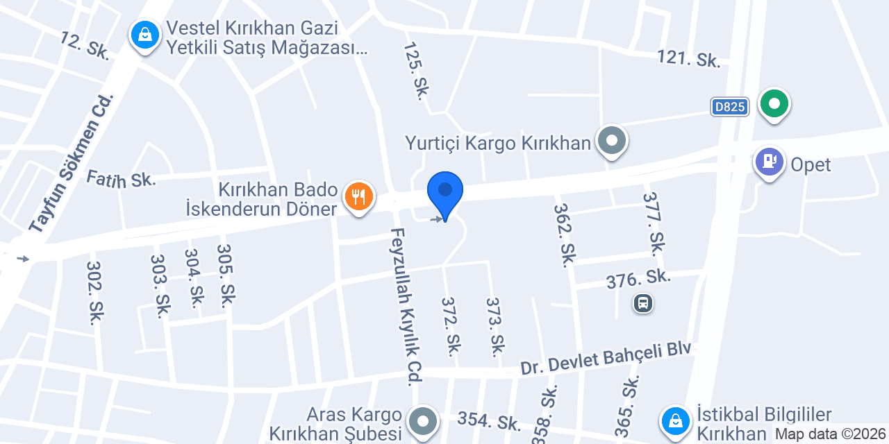 Ziraat Bankası Kırıkhan Şubesi konumu