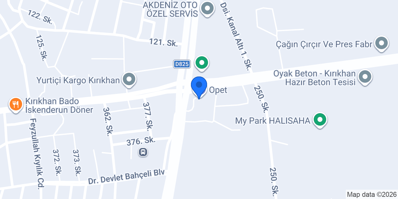 Yapı Kredi - Kırıkhan Mobil Şube konumu