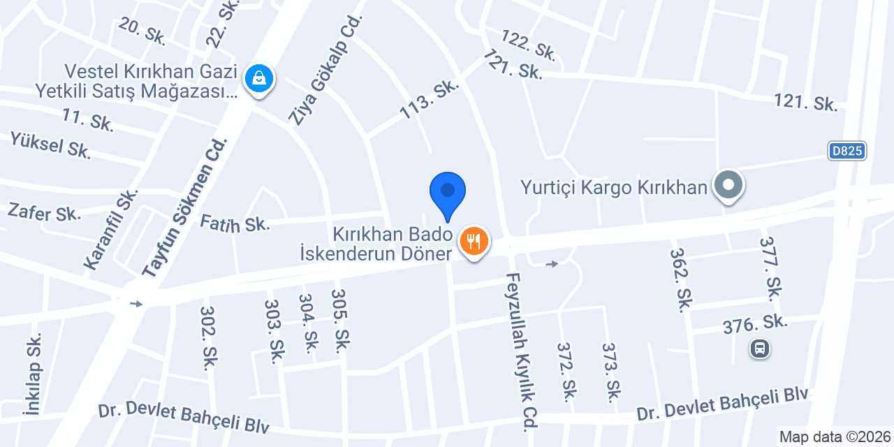 Halkbank Kırıkhan Şubesi konumu