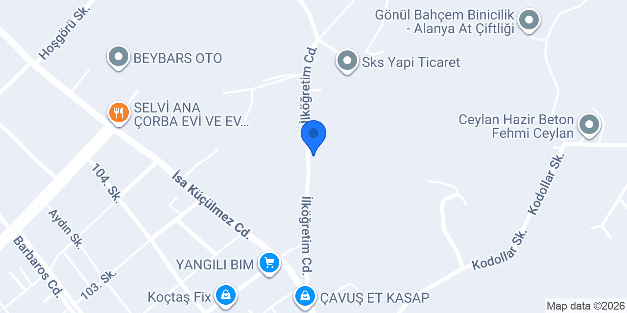 HK Mobilya Döşeme konumu