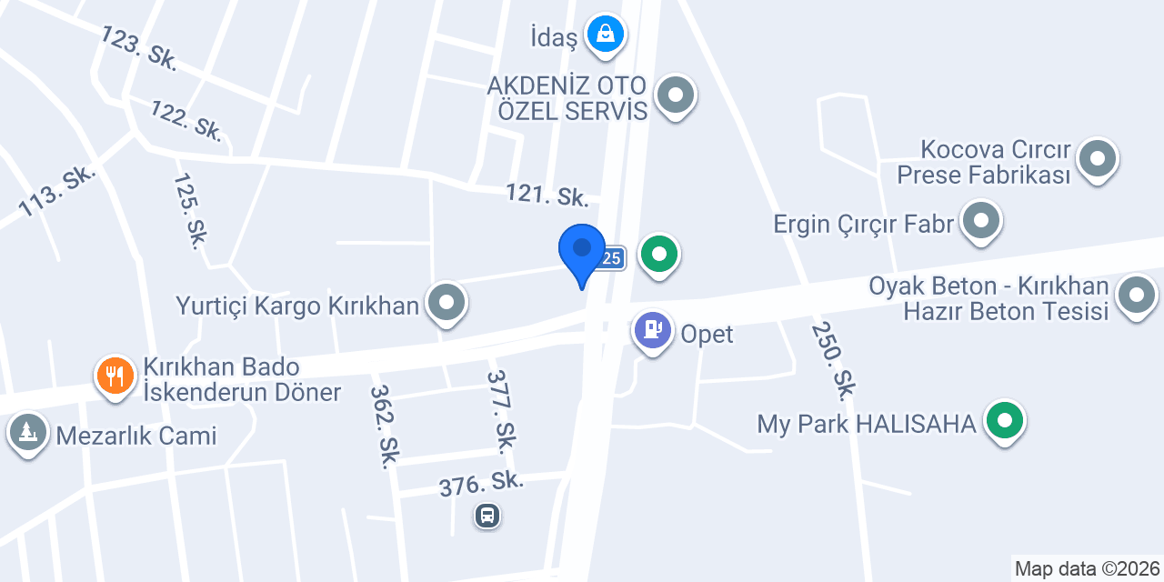 Özel Kırıkhan Sina Okulları konumu