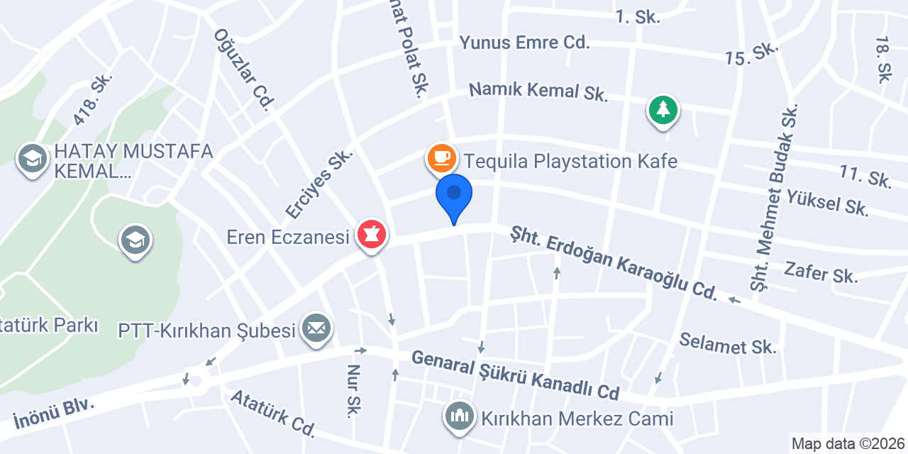 HATAY KIRIKHAN SUPHİ RENT A CAR konumu