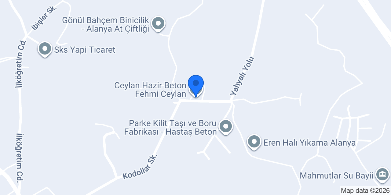 Ceylan Hazir Beton Fehmi Ceylan konumu