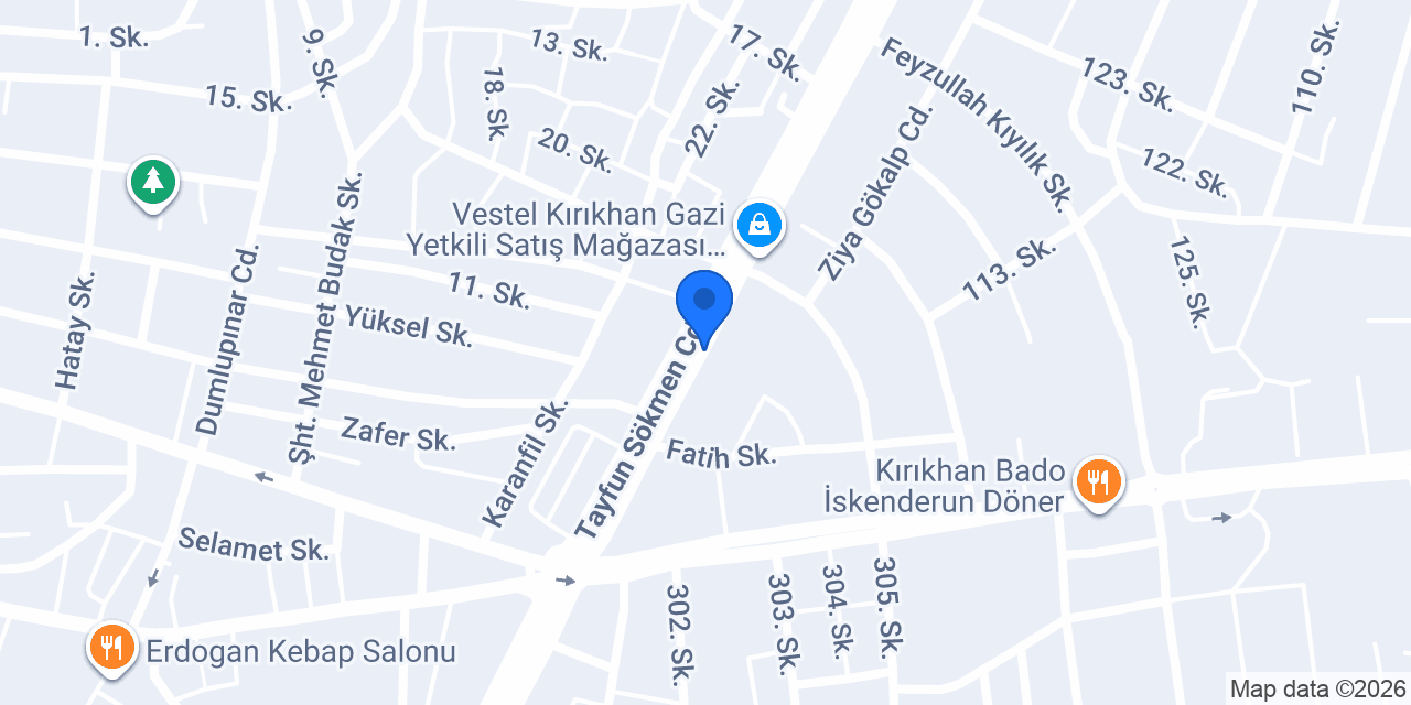 Kırıkhan Nadir Elektronik Anahtar konumu