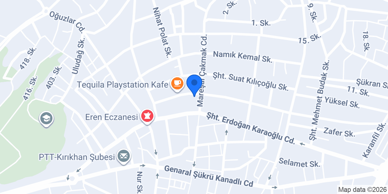 Kırıkhan köfte konumu