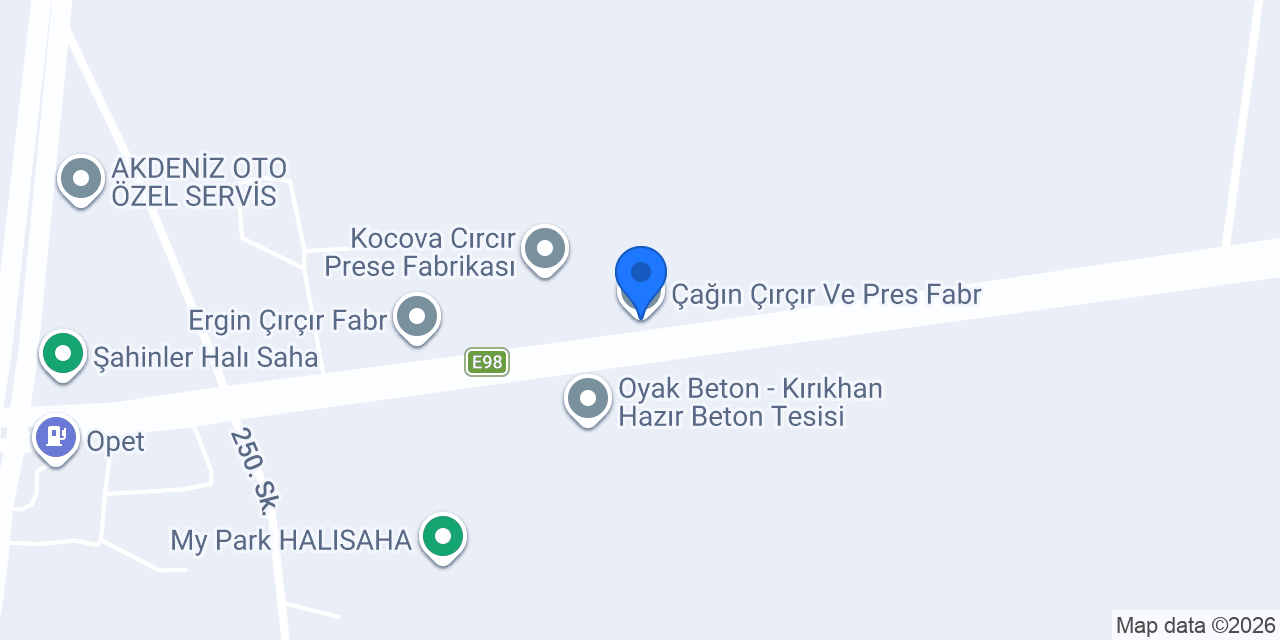 Çağın Çırçır Ve Pres Fabr. konumu