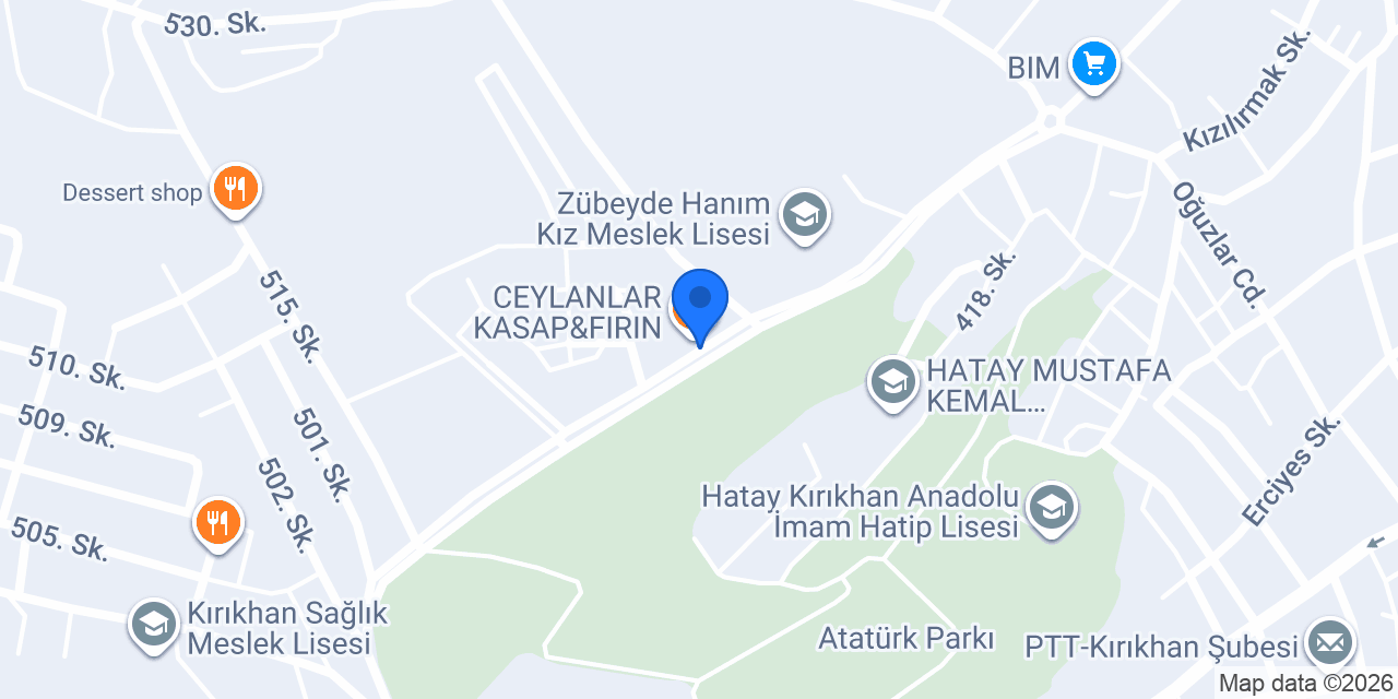 CEYLANLAR KASAP&FIRIN konumu