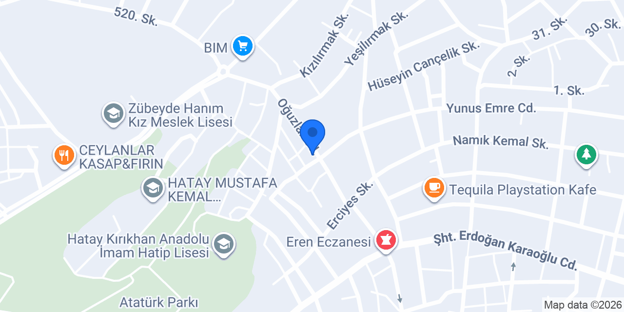 Kırıkhan Özalp Döşeme konumu
