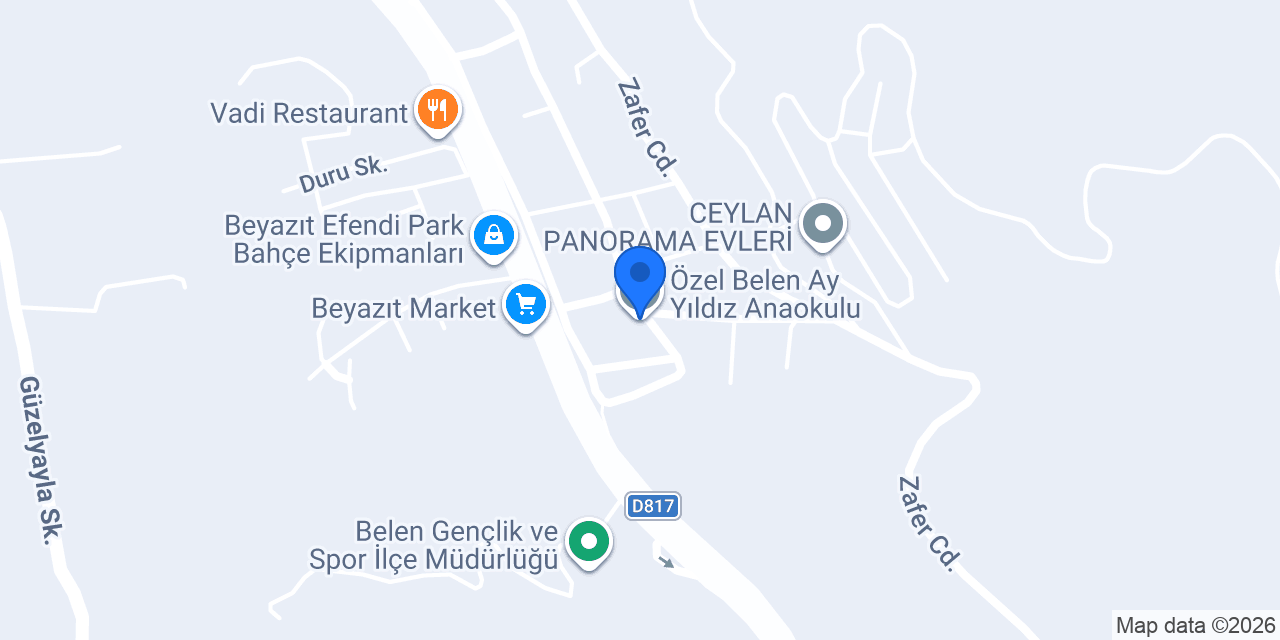 Özel Belen Ay Yıldız Anaokulu konumu