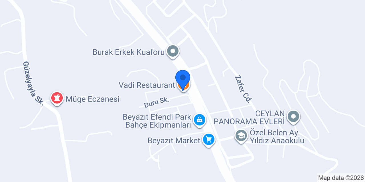 Vadi Restaurant konumu
