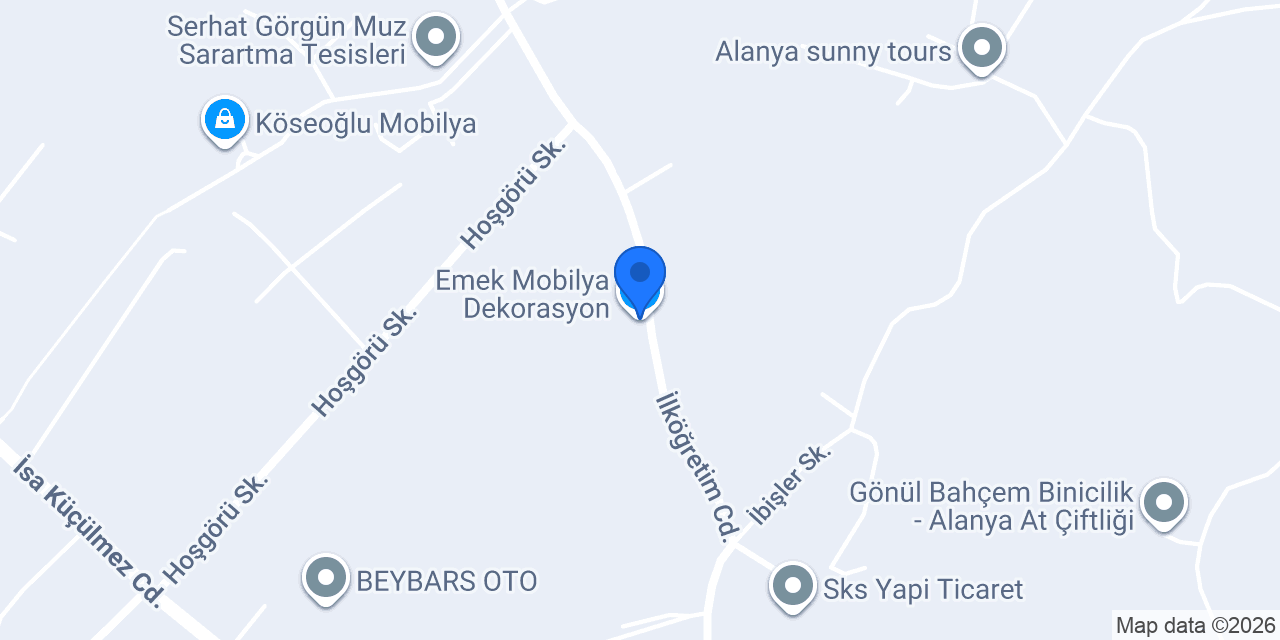 Emek Mobilya Dekorasyon konumu