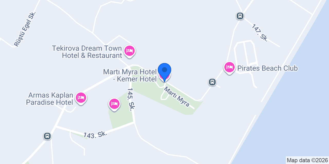 Martı Myra Hotel - Kemer Hotel konumu