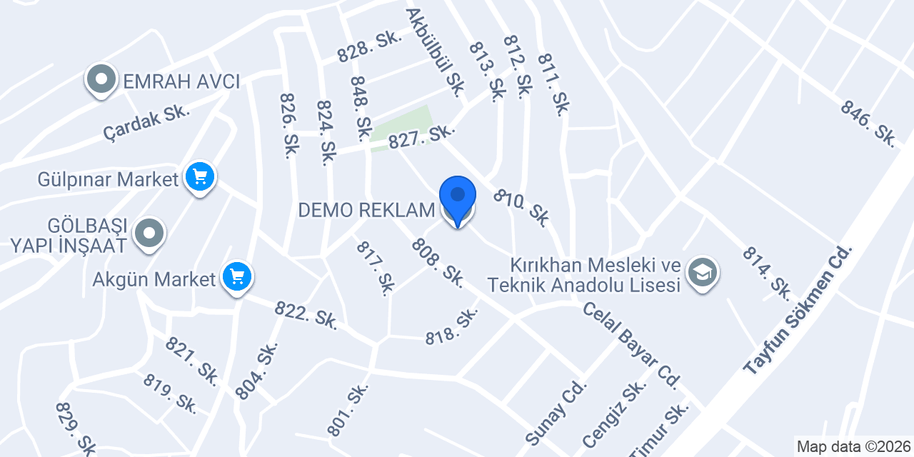 DEMO REKLAM konumu