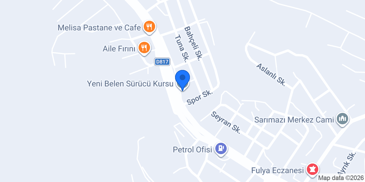 Yeni Belen Sürücü Kursu konumu