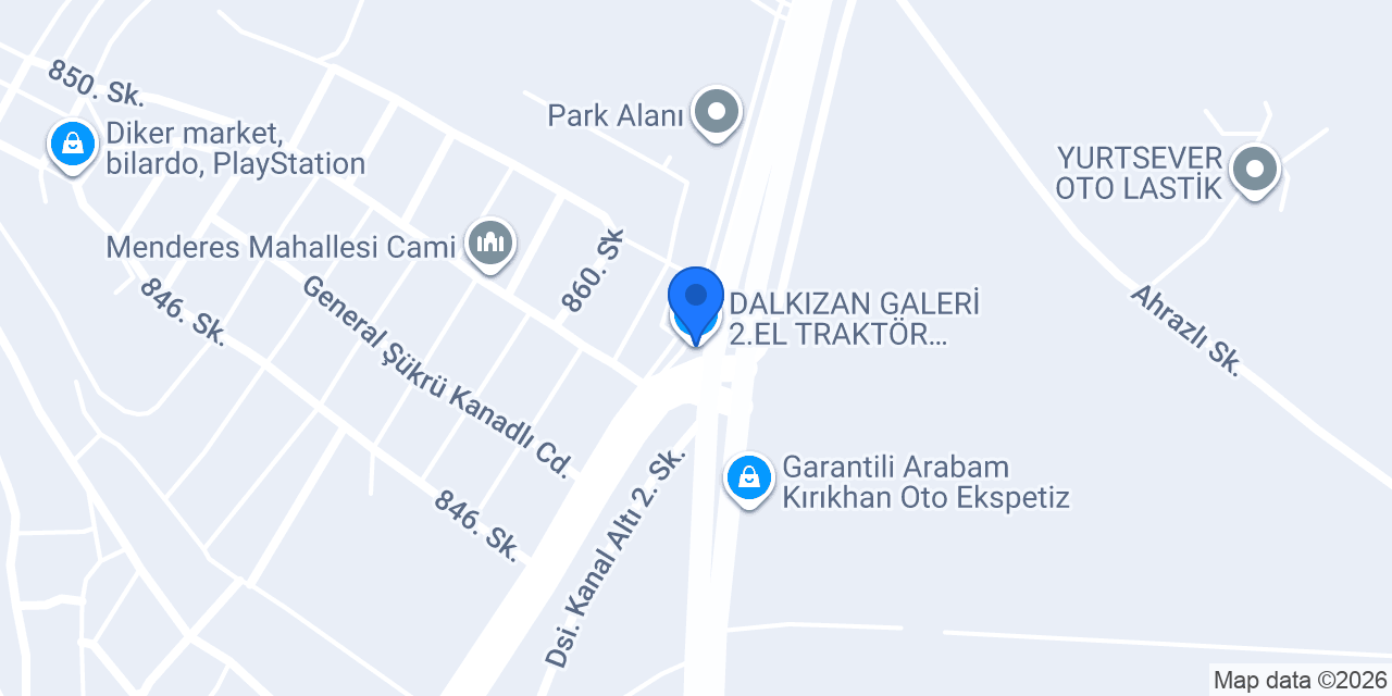 DALKIZAN GALERİ 2.EL TRAKTÖR ALIM SATI konumu