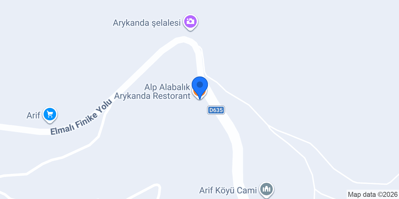 Alp Alabalık Arykanda Restorant konumu
