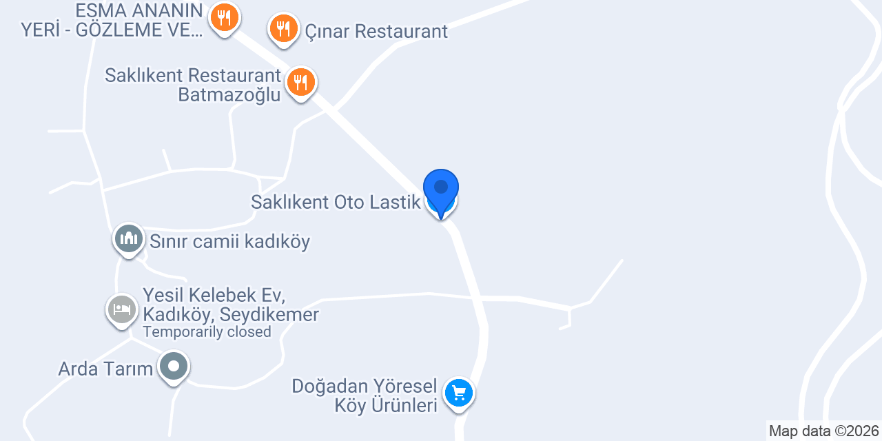 Saklıkent Oto Lastik konumu