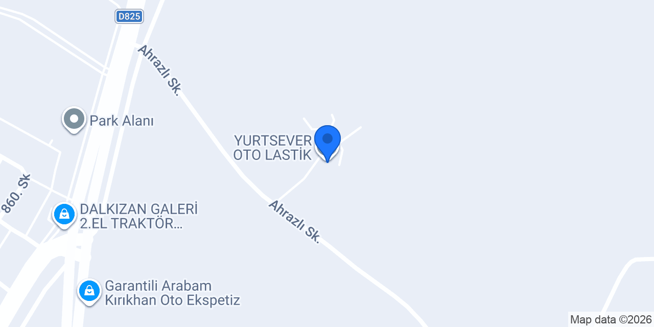 YURTSEVER OTO LASTİK konumu