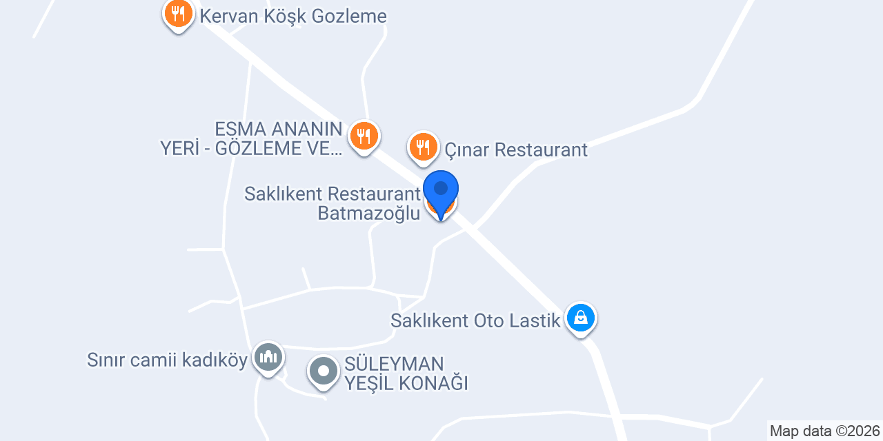 Saklıkent Restaurant Batmazoğlu konumu