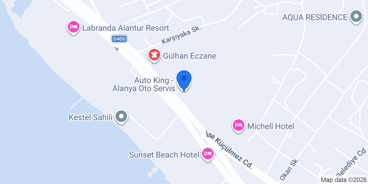 Auto King - Alanya Oto Servis konumu