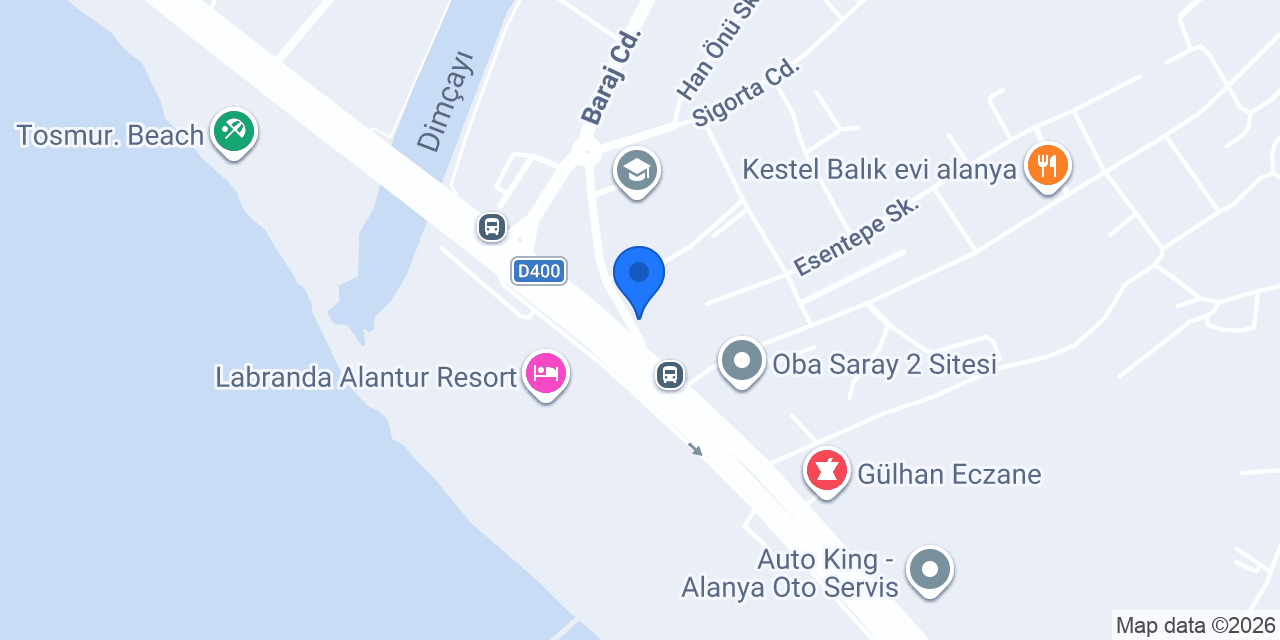 Alanya oto lastik Enes konumu