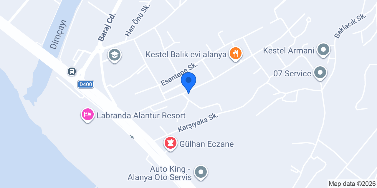 Kestel Pilates Stüdyosu konumu