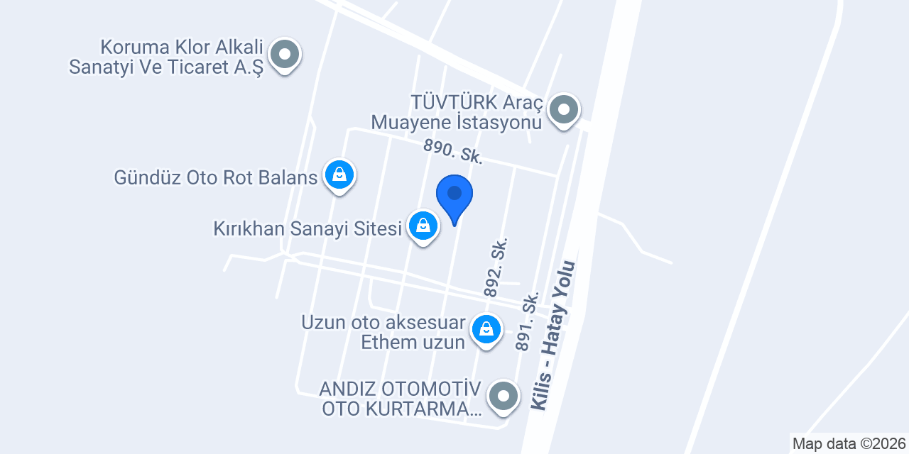 Perktaşlar Oto Yedek Parça konumu