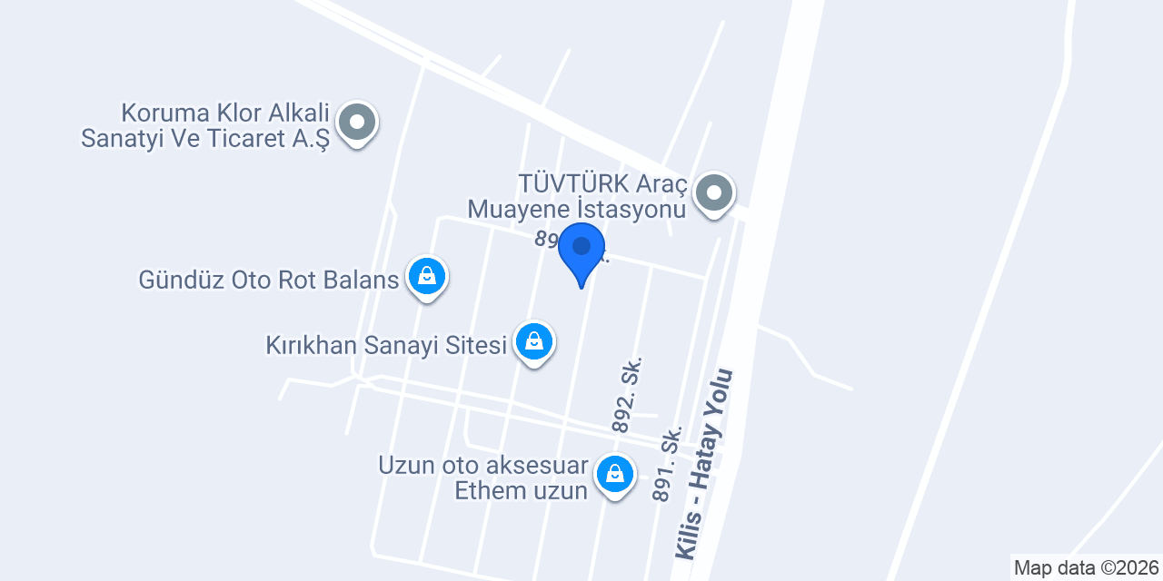 Duran Oto Cam KIRIKHAN konumu