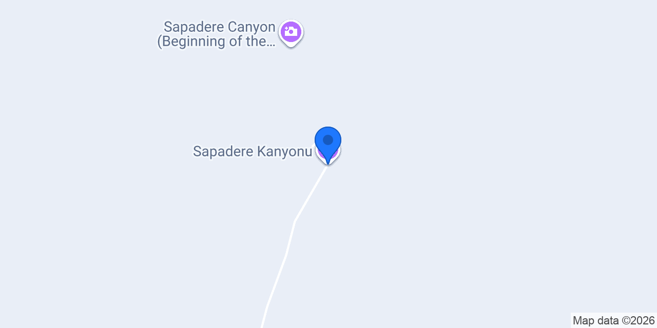 Sapadere Kanyonu konumu