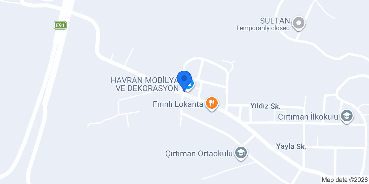 HAVRAN MOBİLYA VE DEKORASYON konumu