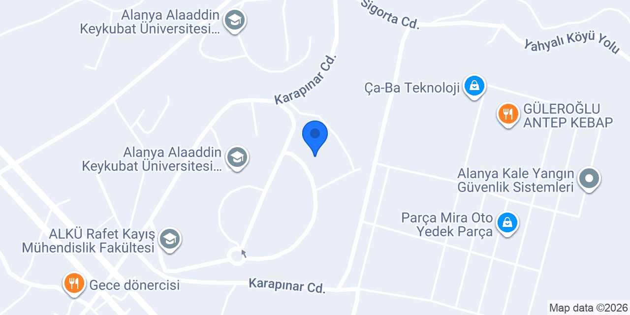 Alanya ALKÜ TTO konumu