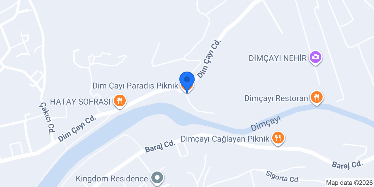 Dim Çayı Paradis Piknik konumu