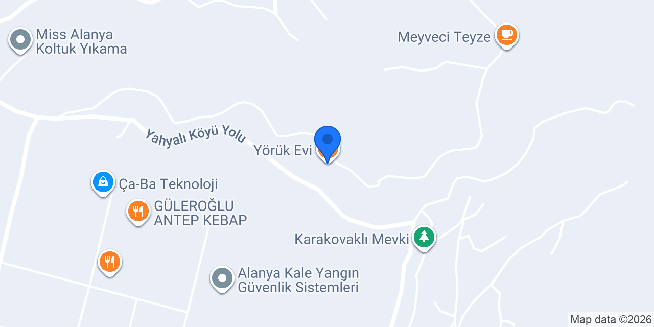 Yörük Evi konumu
