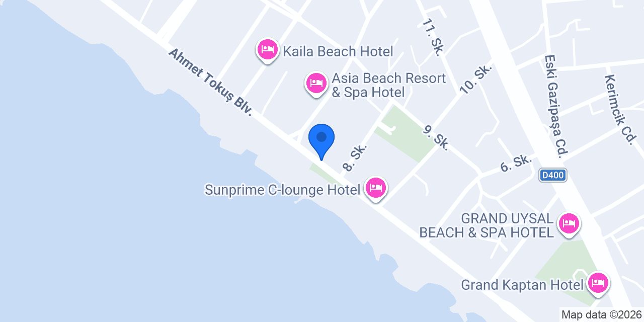 UK Blue Coast Hotel konumu