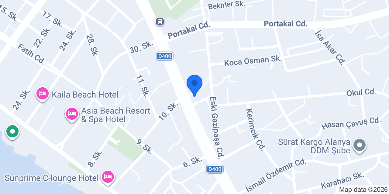 Chery Gürses Alanya konumu