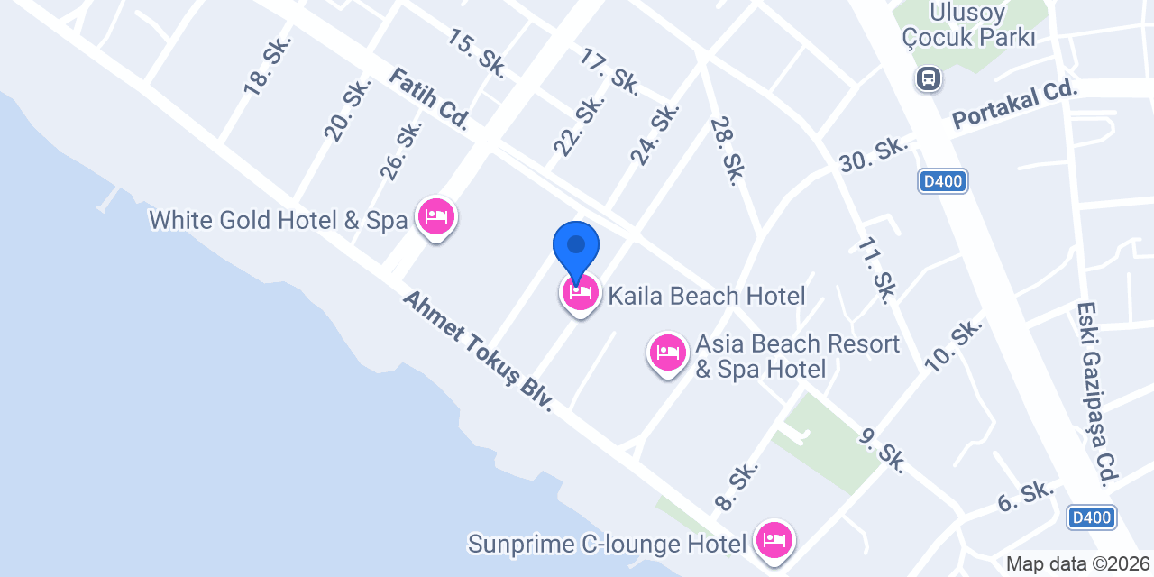 Kaila Beach SPA konumu