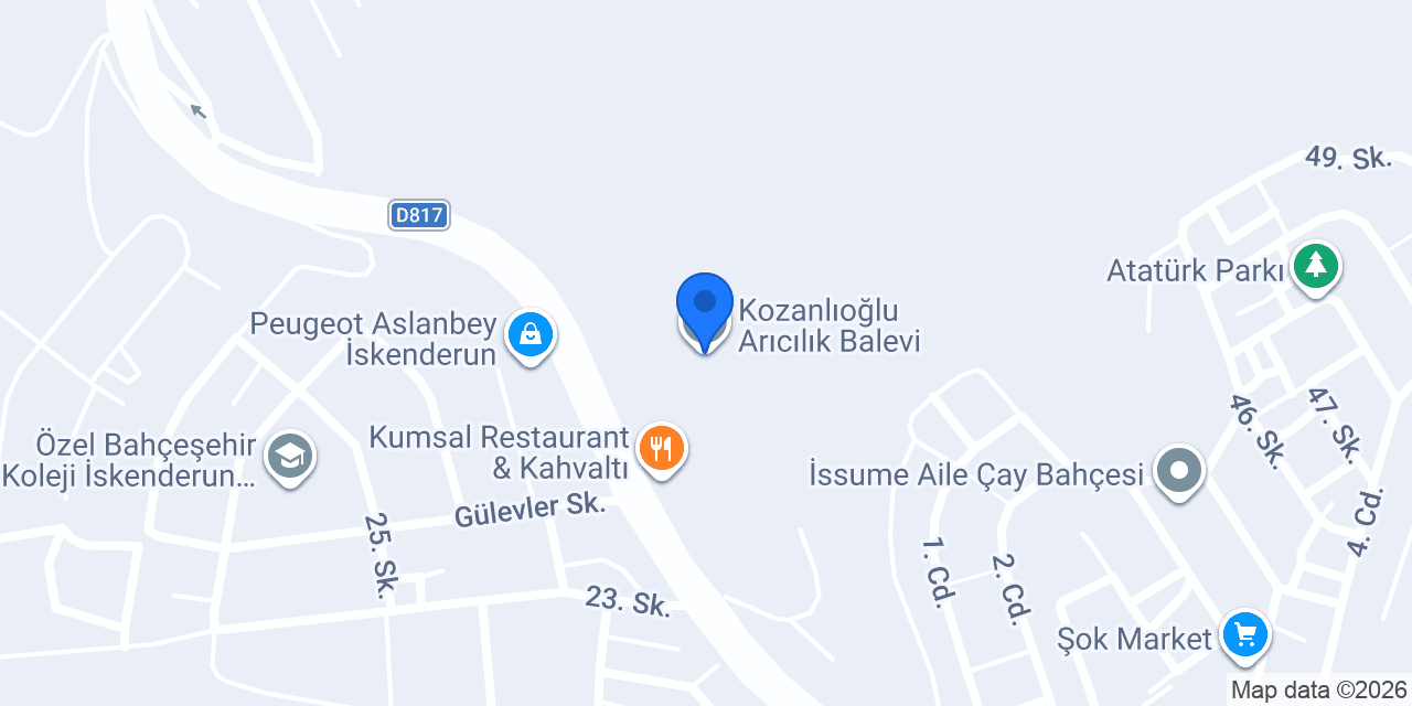 Kozanlıoğlu Arıcılık Balevi konumu