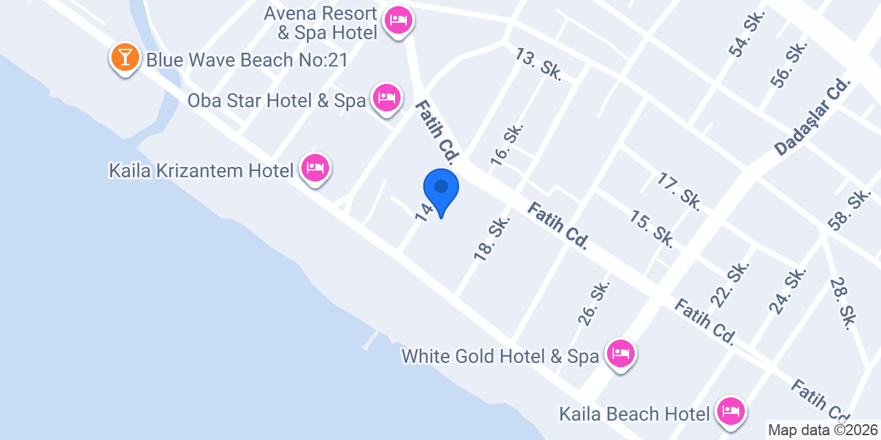 A11 Hotel Alanya konumu