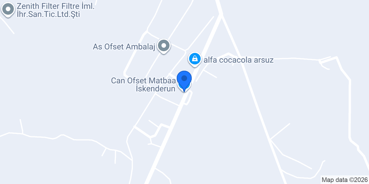 Can Ofset Matbaa İskenderun konumu