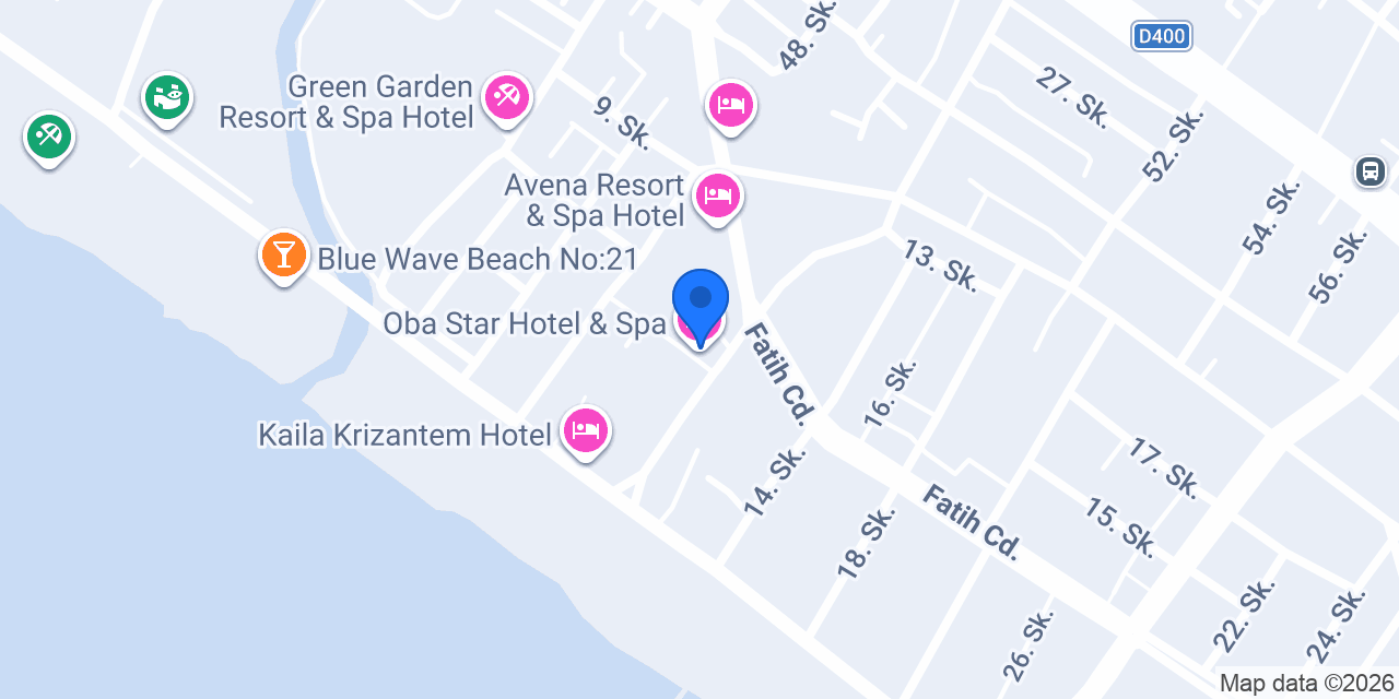 Oba Star Hotel & Spa konumu