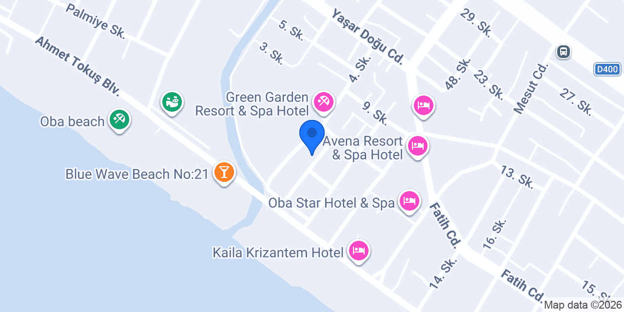 Alanya Sunny Apartments konumu