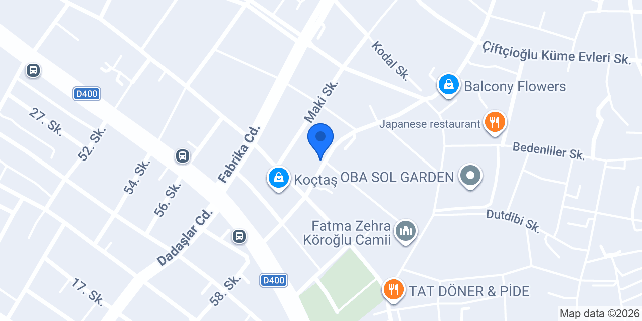 MM Burger & Pizza konumu