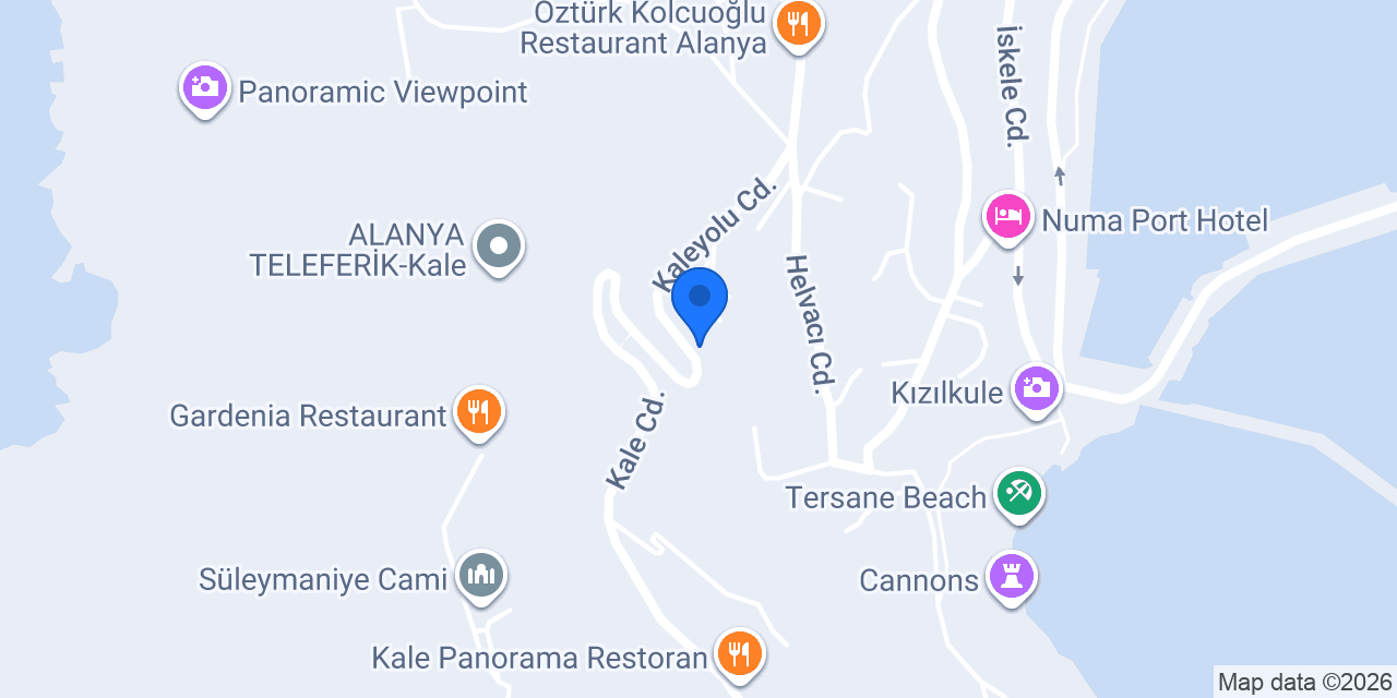 Kale Turkuaz Cafe konumu